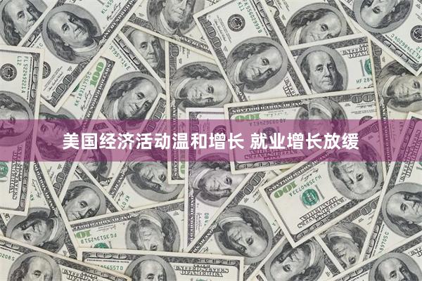 美国经济活动温和增长 就业增长放缓