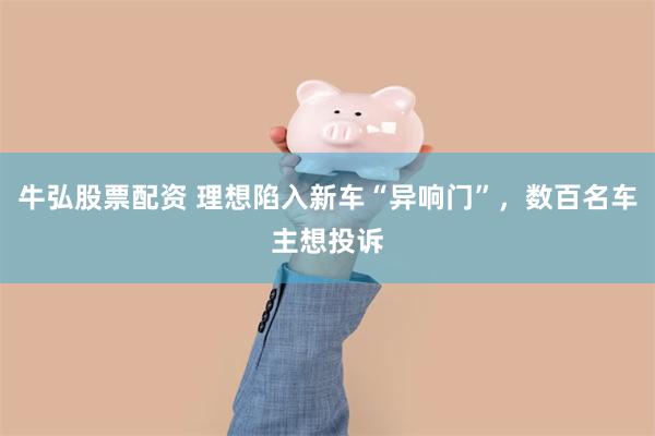 牛弘股票配资 理想陷入新车“异响门”，数百名车主想投诉