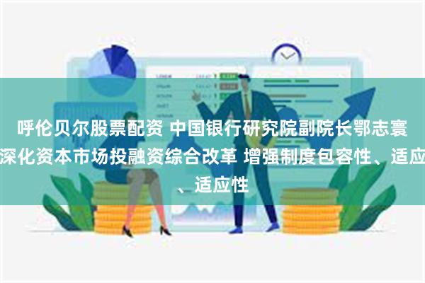 呼伦贝尔股票配资 中国银行研究院副院长鄂志寰：深化资本市场投融资综合改革 增强制度包容性、适应性