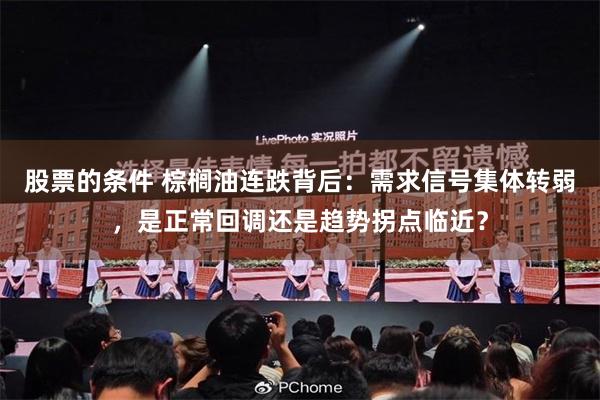 股票的条件 棕榈油连跌背后：需求信号集体转弱，是正常回调还是趋势拐点临近？