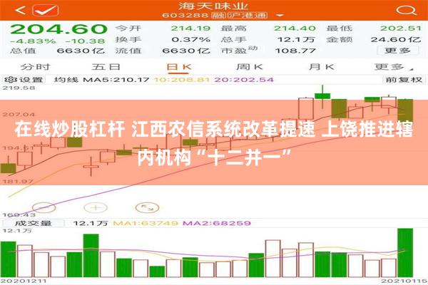 在线炒股杠杆 江西农信系统改革提速 上饶推进辖内机构“十二并一”