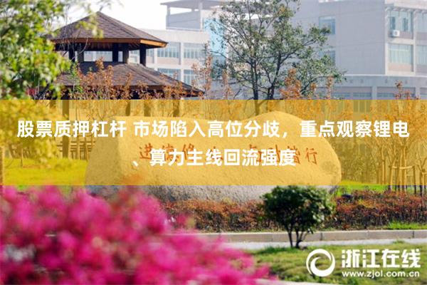 股票质押杠杆 市场陷入高位分歧，重点观察锂电、算力主线回流强度