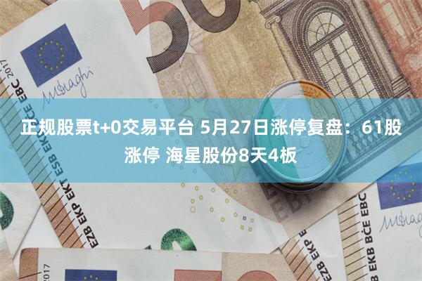 正规股票t+0交易平台 5月27日涨停复盘:61股涨停 海星股份8天4板