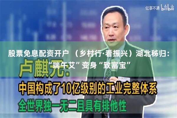 股票免息配资开户 （乡村行·看振兴）湖北秭归：“端午艾”变身“致富宝”