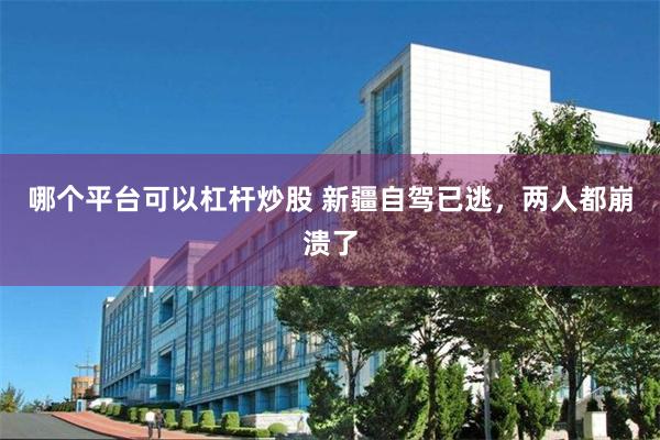 哪个平台可以杠杆炒股 新疆自驾已逃，两人都崩溃了