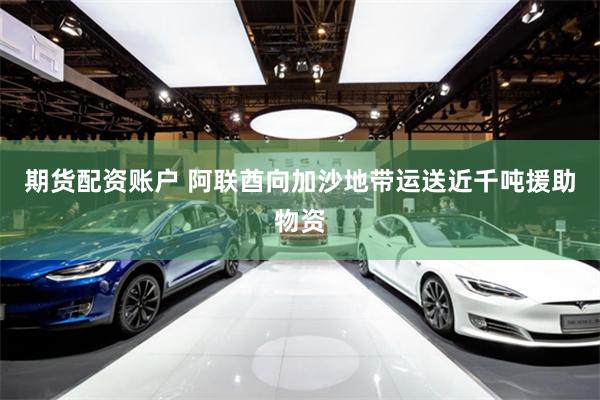 期货配资账户 阿联酋向加沙地带运送近千吨援助物资