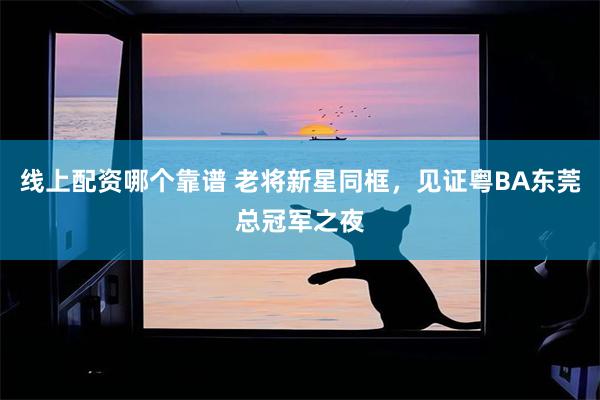 线上配资哪个靠谱 老将新星同框，见证粤BA东莞总冠军之夜
