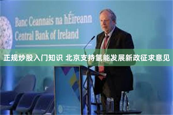 正规炒股入门知识 北京支持氢能发展新政征求意见