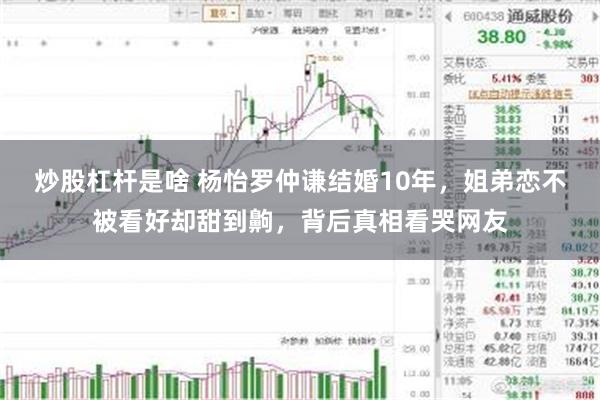 炒股杠杆是啥 杨怡罗仲谦结婚10年，姐弟恋不被看好却甜到齁，背后真相看哭网友