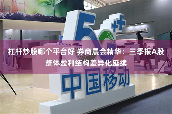 杠杆炒股哪个平台好 券商晨会精华：三季报A股整体盈利结构差异化延续